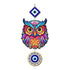 Owl and Evil Eye Hanging Wall Decoration Wooden Wall Hanging