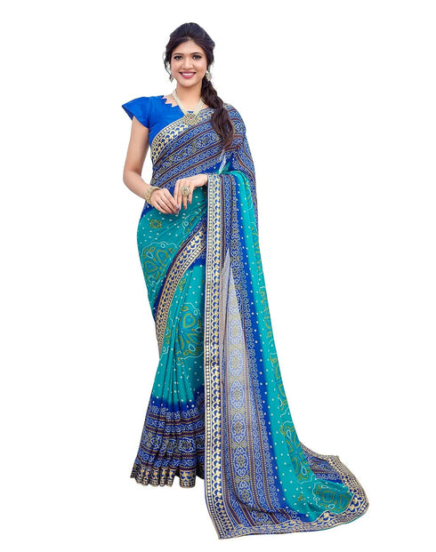 Vasthrlay Georgette Printed Jacquard Material Ethnic Wear