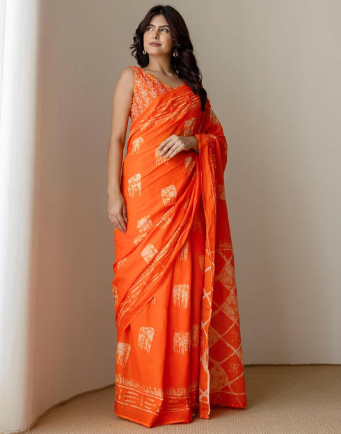 Vasthrlay Womens Cotton Printed Green Saree