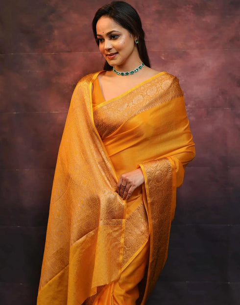 Vasthrlay Banarasi Kanjivaram Unstitched Teal Saree