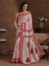 Vasthrlay Weaving Printed Unstitched Dusty Pink Saree