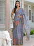 Vasthrlay Womens Printed Unstitched Light Green Saree
