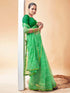 Vasthrlay Chiffon Bandhani Unstitched Peach Saree