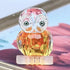 Vastu Art Fengshui Crystal Diamond Cut Owl Figurine for Wisdom & Good Luck | Faceted Glass Owl