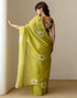 Vasthrlay Womens Cotton Printed Green Saree