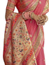 Vasthrlay Paithani Jacquard Unstitched Pink Saree