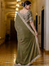 Vasthrlay Womens Unstitched Blouse Mustard Saree