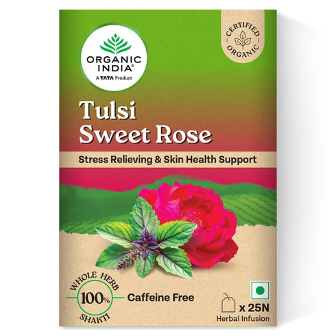 Organic India Tulsi Sweet Rose Tea bags