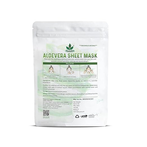 Havintha - Aloe vera Soothing Face Sheet Mask For Glowing Skin