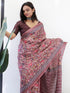 Vasthrlay Botanical Printed Unstitched Brown Smc Ethnic Wear