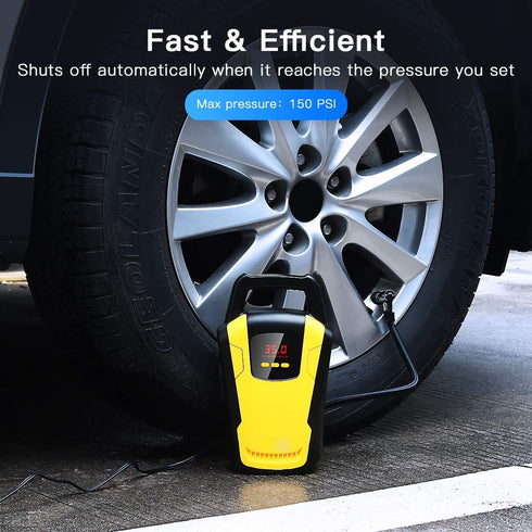 Style Make StyleMake Portable Car Air Compressor Tyre Inflator 12V DC Car Pump with Auto Cut Off Digital Pressure Gauge Bright and inbuilt LED Light