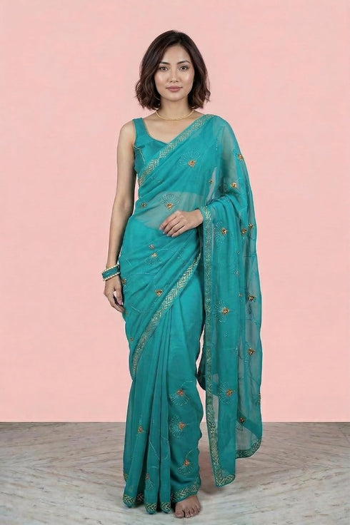 Vasthrlay Embroidered Swarovski Ethnic Wear