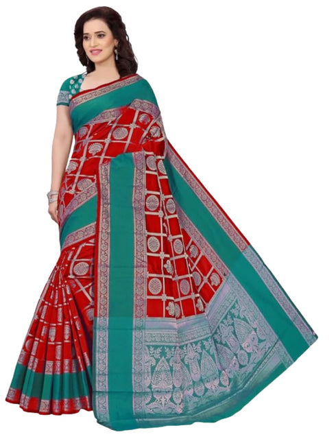Vasthrlay Banarasi Green Ethnic Wear