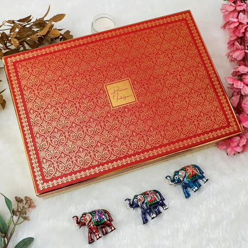 NutriSnacksBox Elegant Red Bhaiya Bhabhi Rakshabandan Hamper