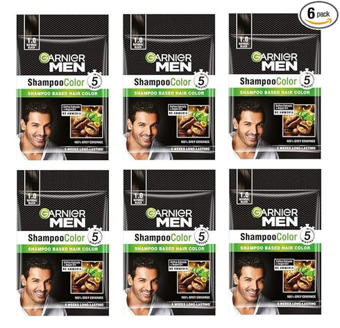 Garnier Men Shade 1 Shampoo Color-Natural Black|20ml