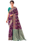 Vasthrlay Womens Banarasi Unstitched Yellow Saree
