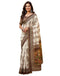 Vasthrlay Chanderi Printed Unstitched Beige Saree