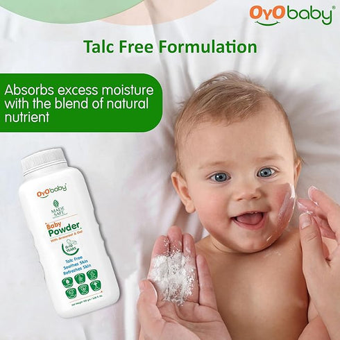 OYO BABY Gentle Baby Powder (Talc Free) For New Born Baby