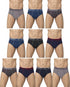 Dixcy Scott Plain/Solid Assorted Cotton Men's Briefs/Underwear - Pack of 10 (#Replay-Brief-100 CM) (Color & Prints May Vary)