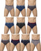 Dixcy Scott Plain/Solid Assorted Cotton Men's Briefs/Underwear - Pack of 10 (#Replay-Brief-95 CM) (Color & Prints May Vary)
