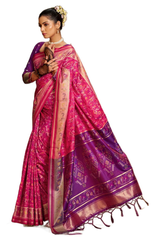 Vasthrlay Kanjivaram Unstitched Jacquard Stylish Saree