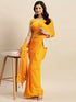 Vasthrlay Chiffon Bandhani Printed Teal Saree
