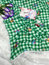 Vasthrlay Checks Floral Tassel Lightweight
