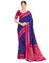Vasthrlay Womens Paithani Unstitched Blue Saree