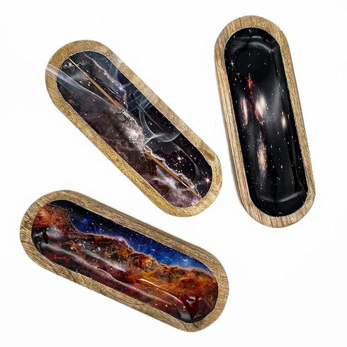 Simply Vedic Dual Incense Holder Burner & Ash Catcher Tray