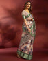 Vasthrlay Printed Jacquard Unstitched Rama Green Saree