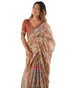 Vasthrlay Beige Blue Traditional Multicolour Saree