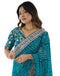 Vasthrlay Georgette Bandhani Unstitched Purple Saree