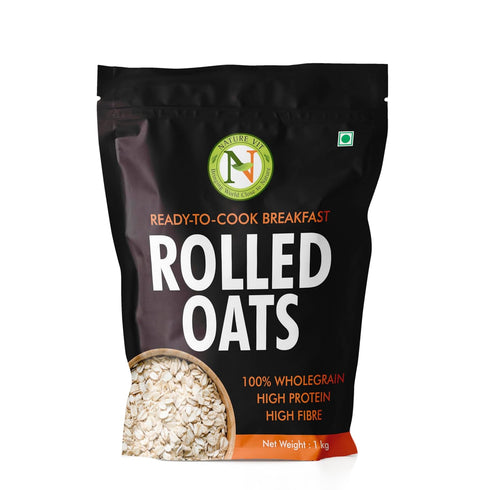 NatureVit Rolled Oats | Gluten-Free| High-Fiber| Protein-Rich Wholegrain Breakfast