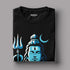 Roman Hills Black Round Neck Half-Sleeve Cotton T-Shirt for Man