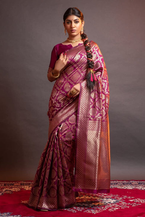 Vasthrlay Banarasi Unstitched Saree