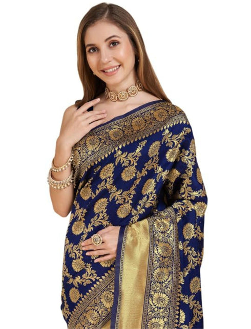 Vasthrlay Red Banarasi Traditional Unstitched Saree