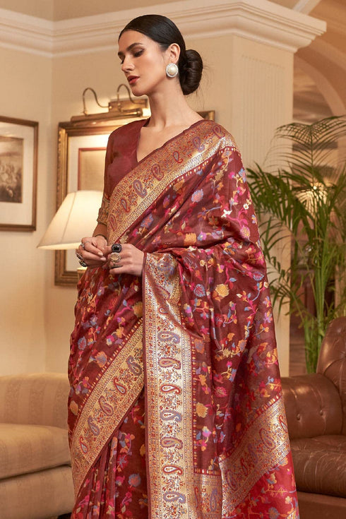 Vasthrlay Kanjivaram Handloom Kashmiri Ethnic Wear