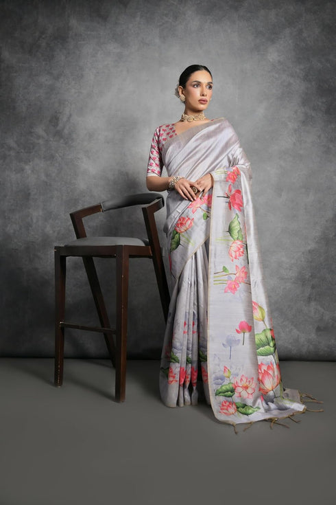 Vasthrlay Tussar Silk Saree