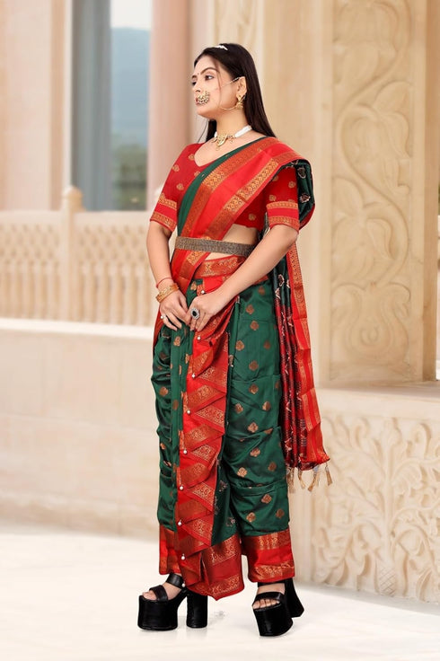 Vasthrlay Paithani Maharashtrian Contrast Traditional