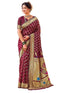 Vasthrlay Weaving Paithani Unstitched Teal Saree
