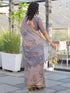 Vasthrlay Womens Printed Unstitched Light Green Saree