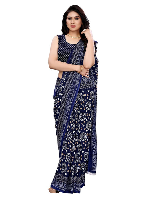 Vasthrlay Georgette Bandhani Printed Maroon Saree