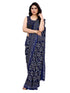 Vasthrlay Georgette Bandhani Printed Navy Blue Saree With Unstitched Blouse Piece