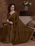 Vasthrlay Chinnon Chiffon Pista Saree