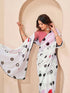 Vasthrlay Georgette Printed Unstitched Multicolor Saree