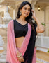 Vasthrlay Womens Georgette Unstitched Yellow Saree