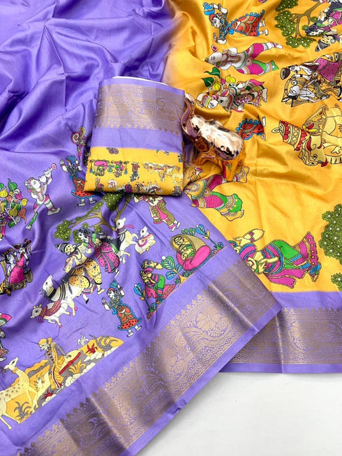 Vasthrlay Kalamkari Traditional Kanjivaram