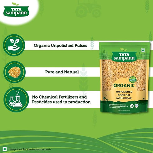 Tata Sampann Organic Toor /Arhar Dal
