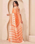 Vasthrlay Embroidery Bandhani Unstitched Orange Saree