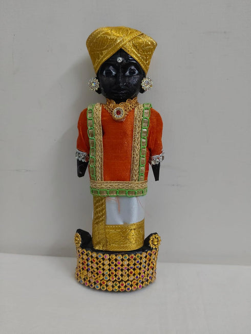 PUJA Celebrations Marapachi Doll Pair – Decorated Raja Rani Wooden Dolls